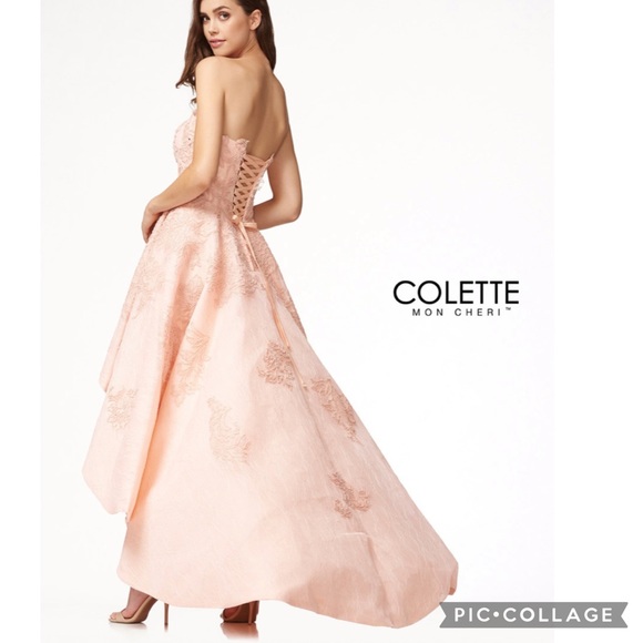 Mon Cheri corset back high low gown - Picture 7 of 15